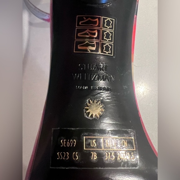 Stuart Weitzman x KidSuper Nudistcurve Womens Leather Heels Sandals Mult… - Picture 8 of 8